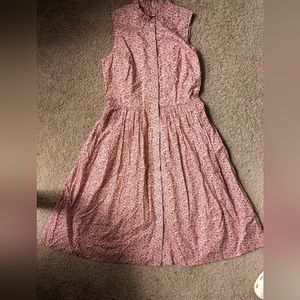 J.Crew with Liberty Fabrics Red Floral Midi Dress